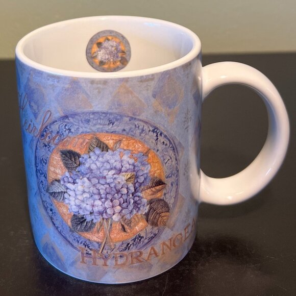 Vintage LANG and WISE Heirloom Hydrangea Mug w/ Art by Elizabeth King Brownd - Picture 3 of 9